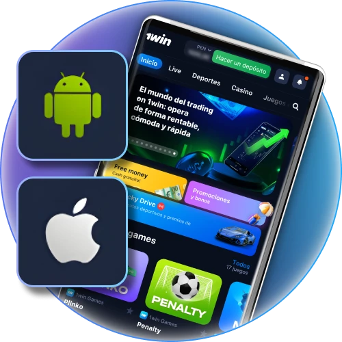 The 1Win casino is available for Android and iOS phones.
