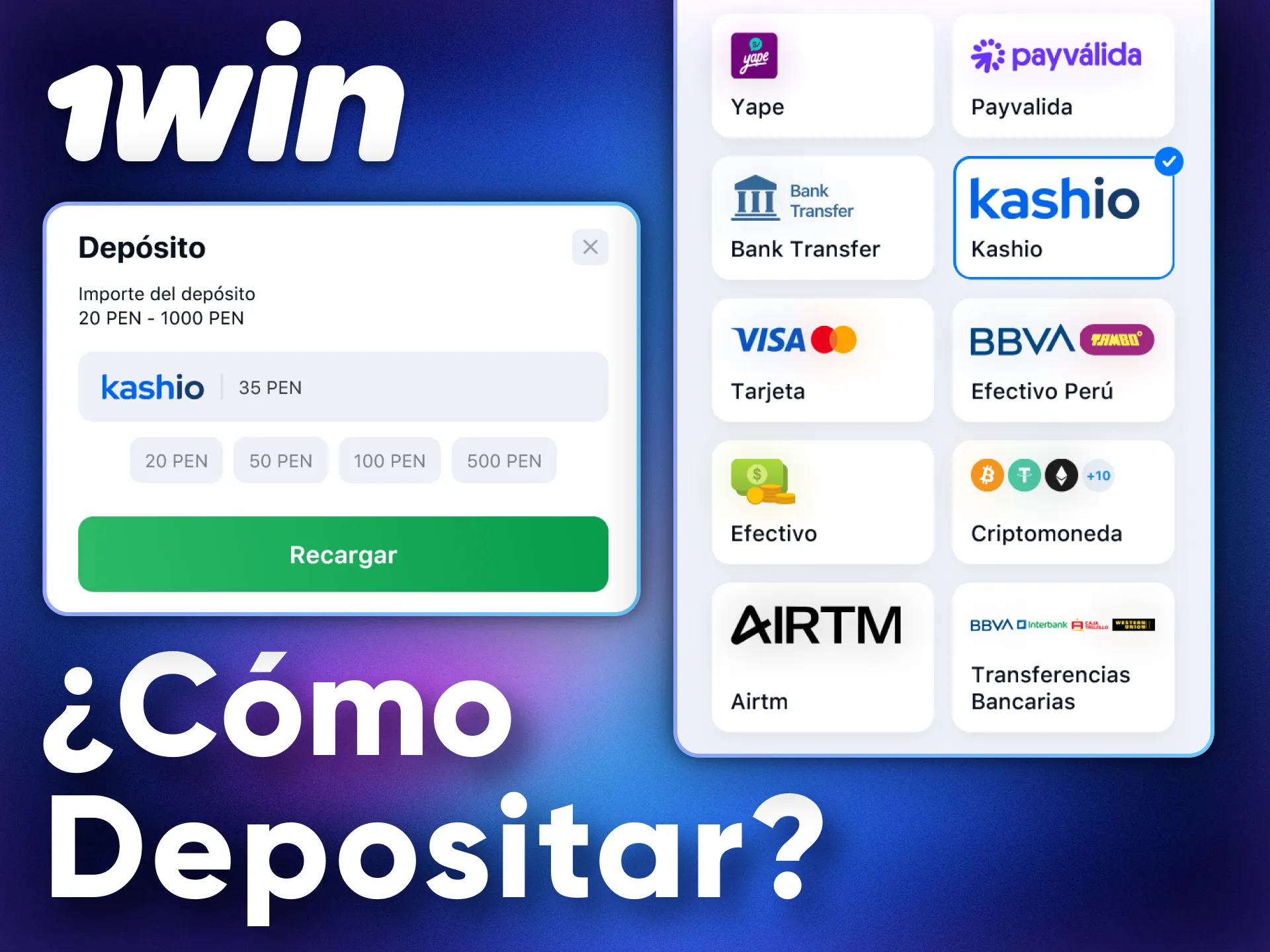 Explore a wide variety of payment systems available for depositing at 1Win.