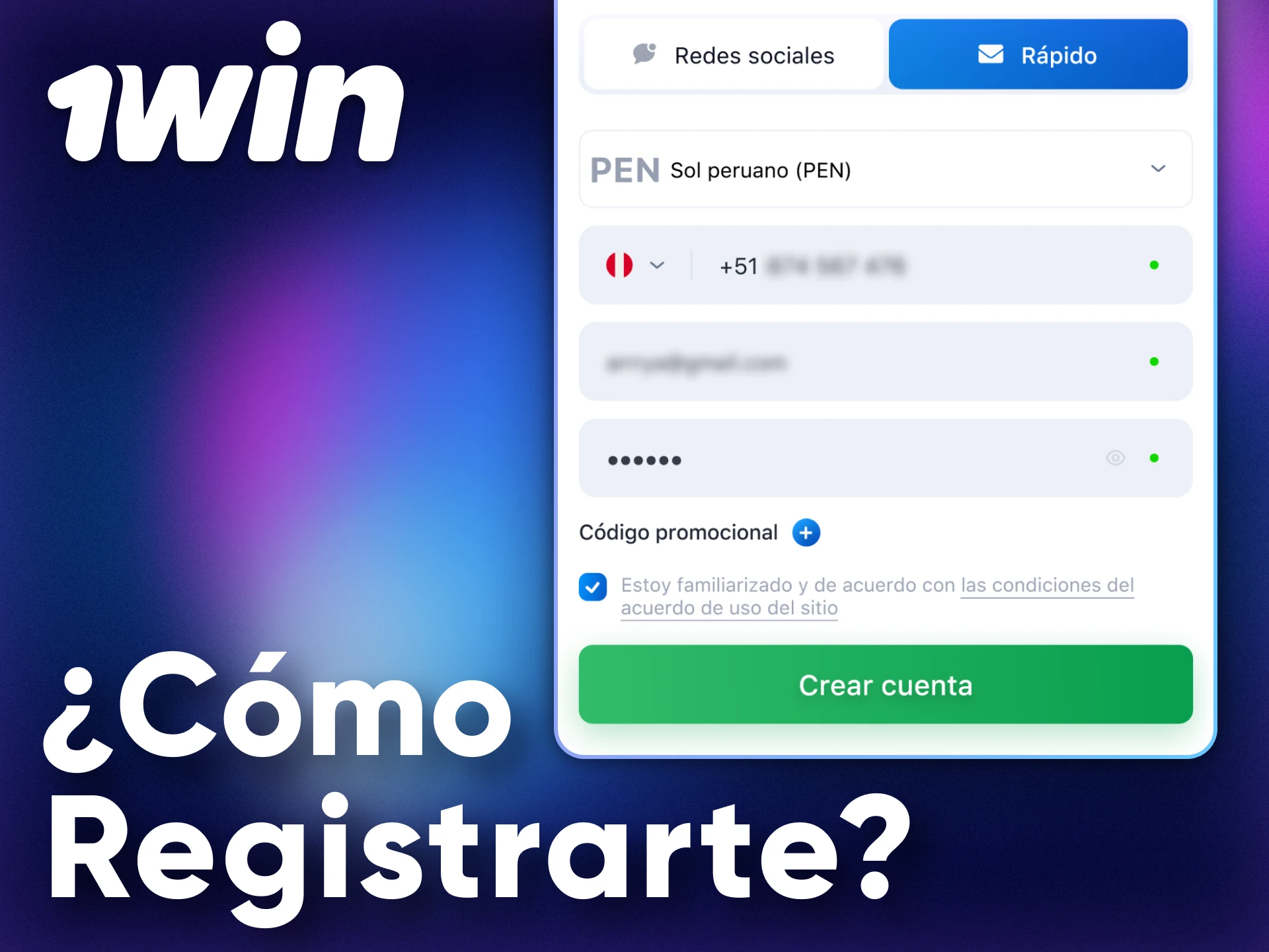 Register easily and start winning at 1Win Casino.
