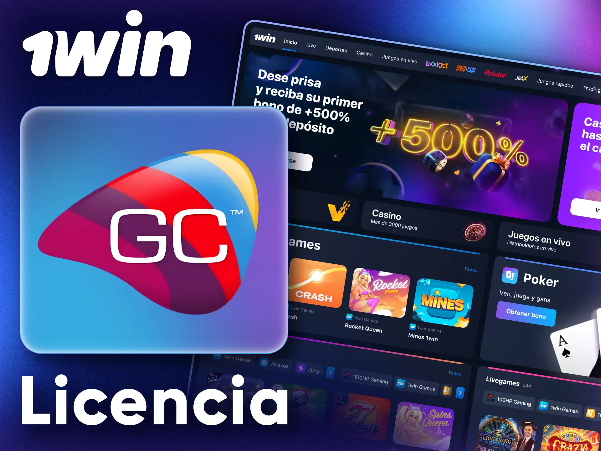 1Win is a fully licensed online casino in Peru.