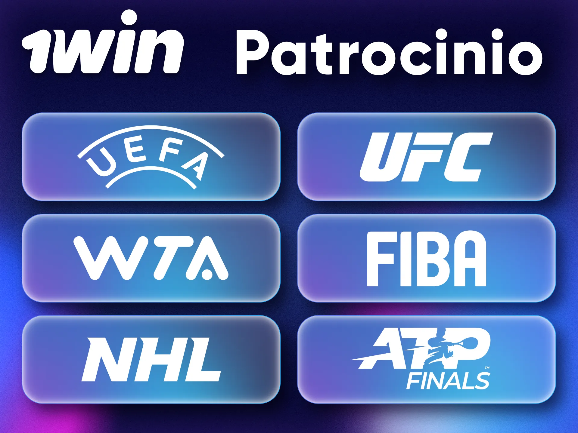 1Win collaborates with the best sports organisations and casino game providers.
