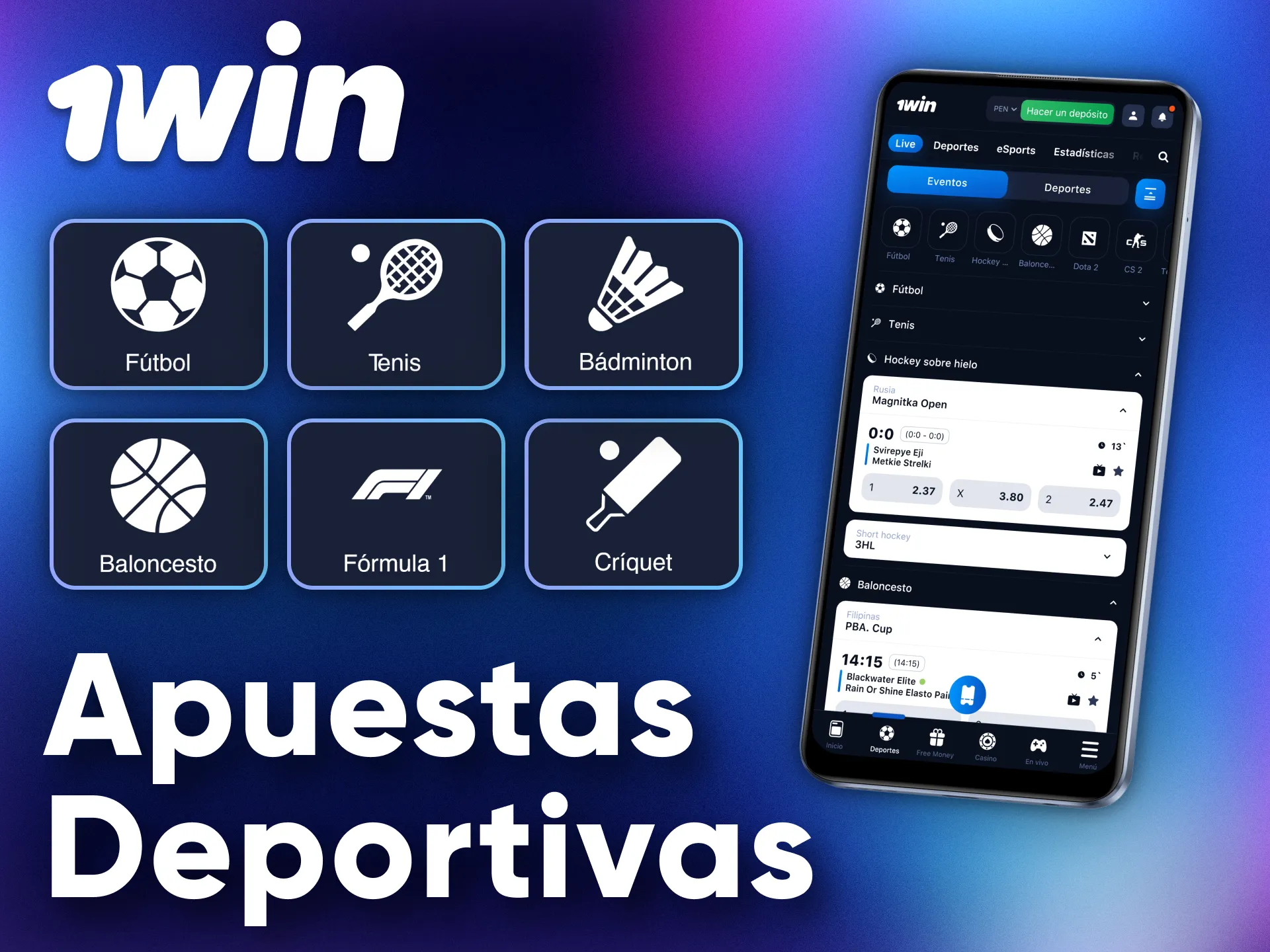 Explore an extensive library of sports available for betting on the 1Win app.