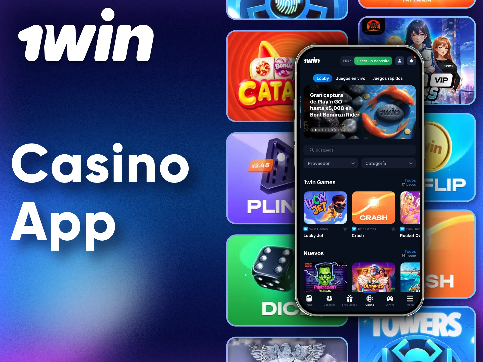 Immerse yourself in casino gaming with the 1Win casino app.